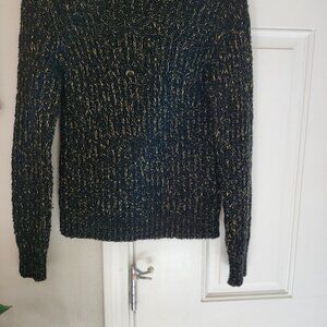 Gold threaded black top